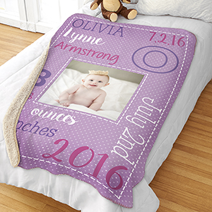 Personalized Baby Sherpa Blanket